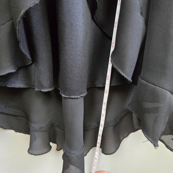 ALYN PAIGE Y2K 90's Ruffle Spaghetti Strap‎ Dress Black Women 13/14 Dark Romance - Picture 12 of 14